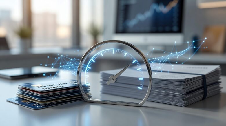 Infographic explaining credit utilization ratio and its impact on credit score