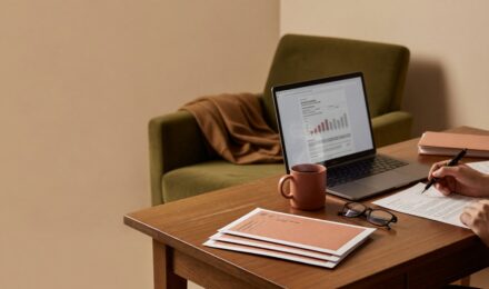 Person reviewing credit report on laptop and preparing a dispute letter