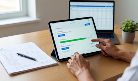 Beginner filing taxes for free online in 2026 using a laptop