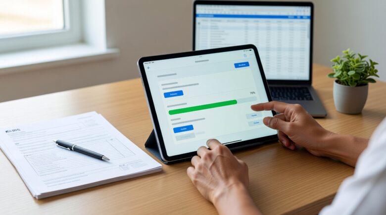 Beginner filing taxes for free online in 2026 using a laptop