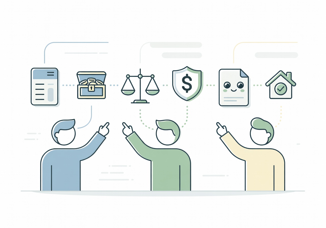 Person filing taxes online for free on a laptop at a home desk with documents nearby