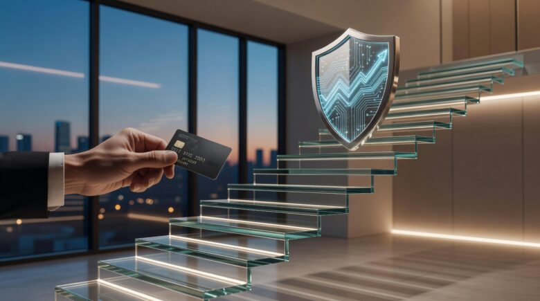 Person checking their good credit score on a smartphone in 2026