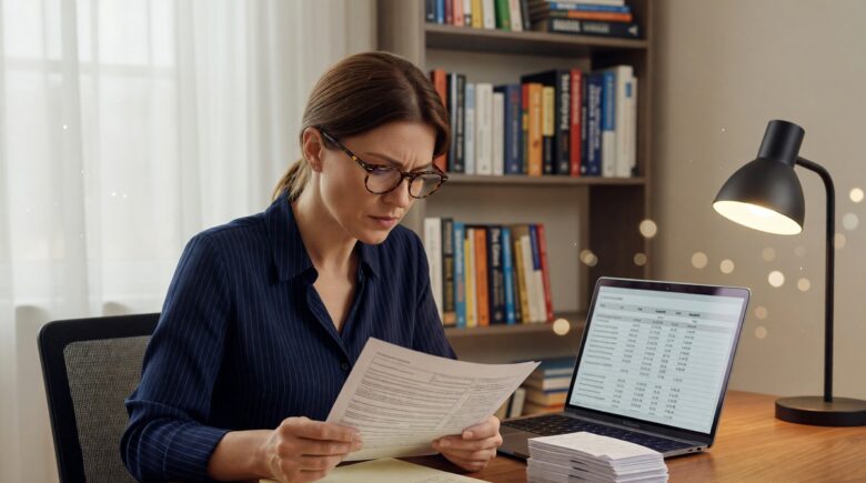 Taxpayer comparing standard deduction vs itemizing on a tax form worksheet