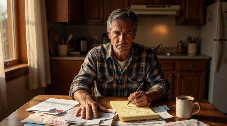 Person reviewing debt collection letter with statute of limitations on debt information highlighted