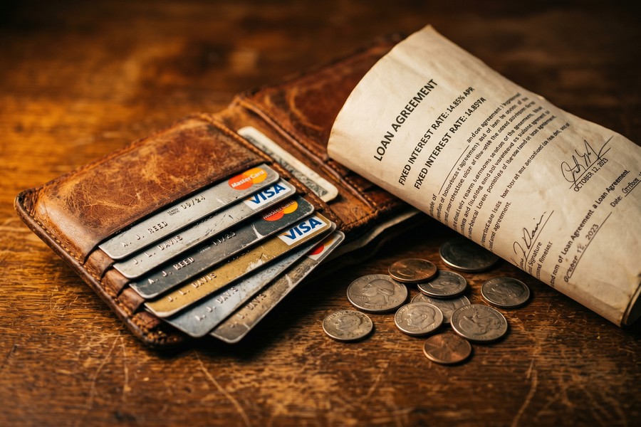 Split comparison showing rental application and mortgage application documents post-foreclosure