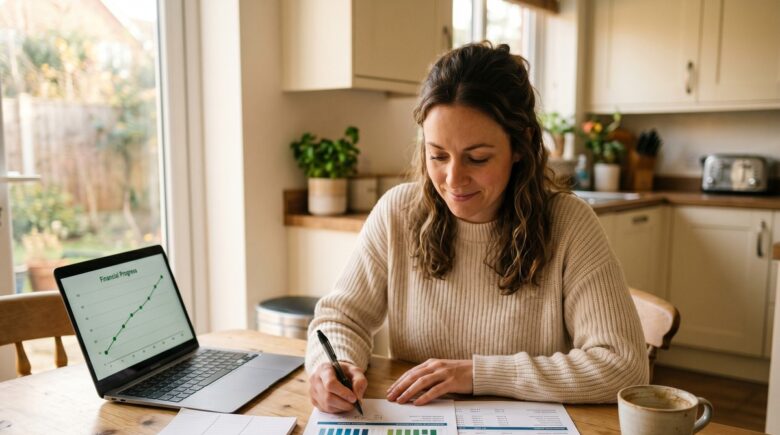 Person reviewing three credit reports on a desk while planning steps to rebuild credit after a debt settlement