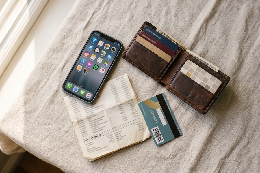 Four billing vectors diagram showing bank, credit card, Apple App Store, and Google Play channels
