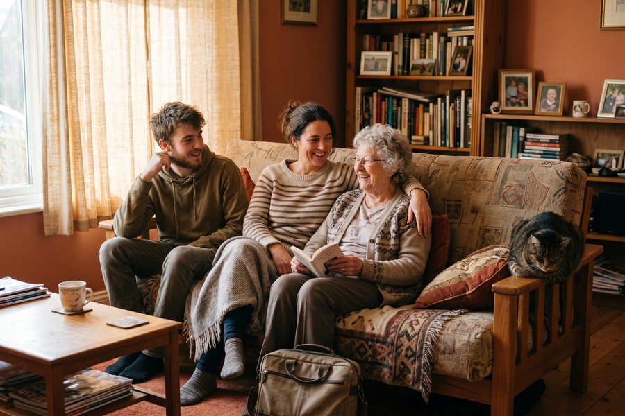 Freelancer parent reviewing tax forms for child and dependent care credits at a home desk
