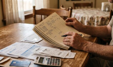 Single earner family managing household budget and retirement savings on one income