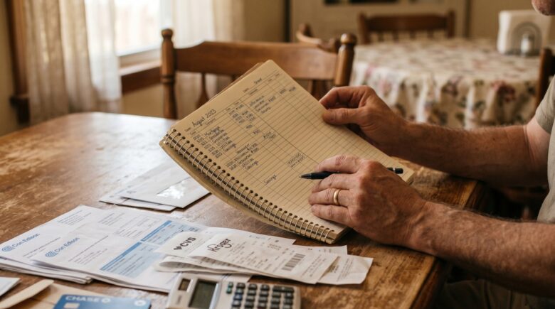 Single earner family managing household budget and retirement savings on one income