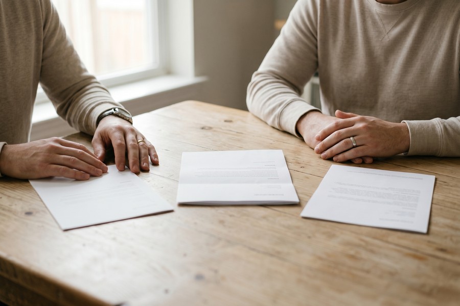 Comparison chart of three couple account structures: all-joint, hybrid, and fully separate
