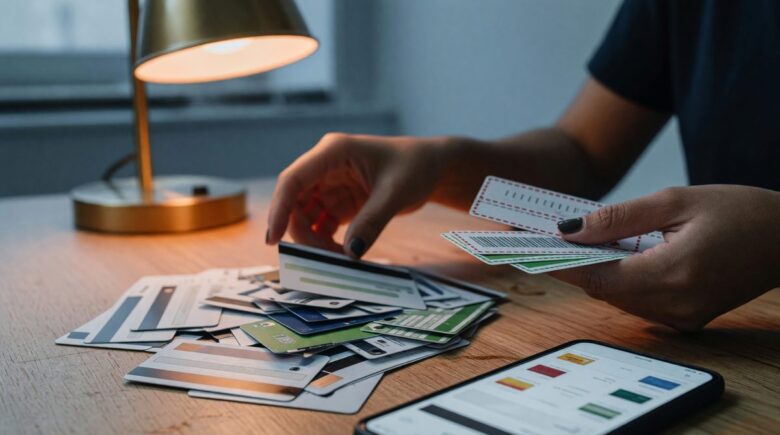 Multiple discount layers stacking on a single grocery item: manufacturer coupon, store digital coupon, rebate app, loyalty points, and credit card cashback