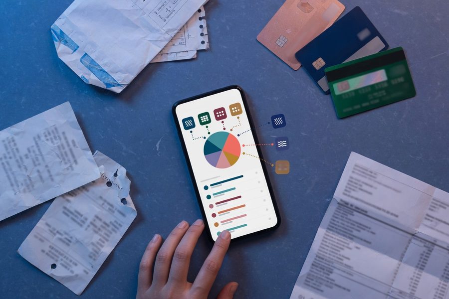 Dashboard comparison showing automated spending alerts and categorized transaction feeds for three apps