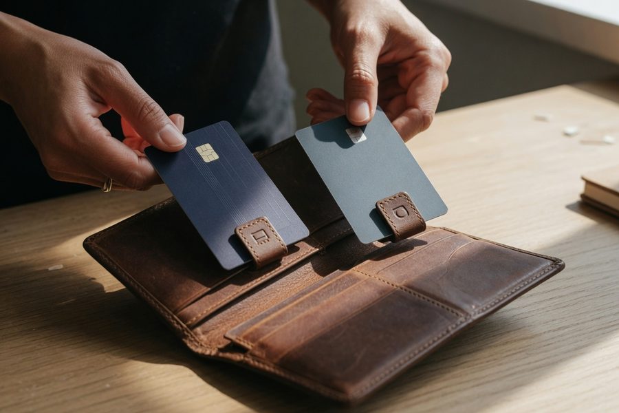 Mobile app showing receipt capture and automatic categorization for a business credit card