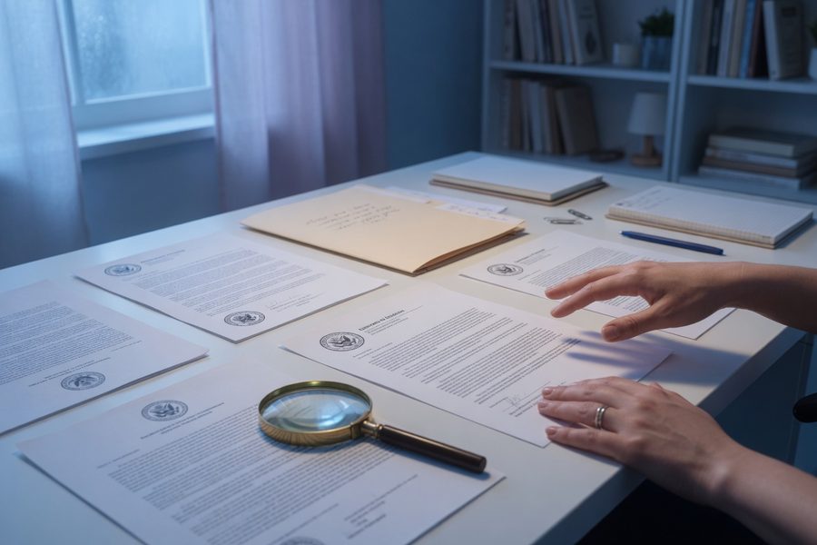 Consumer holding a certified mail receipt for a credit dispute, symbolizing personal control over the process.