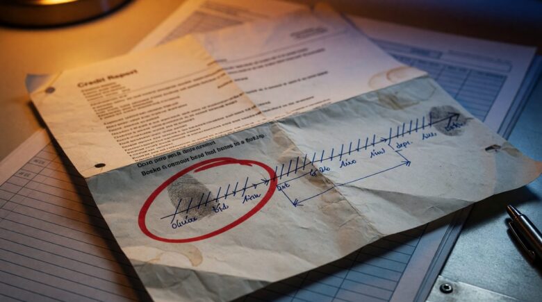 Calendar showing negative items falling off credit report after 7 years