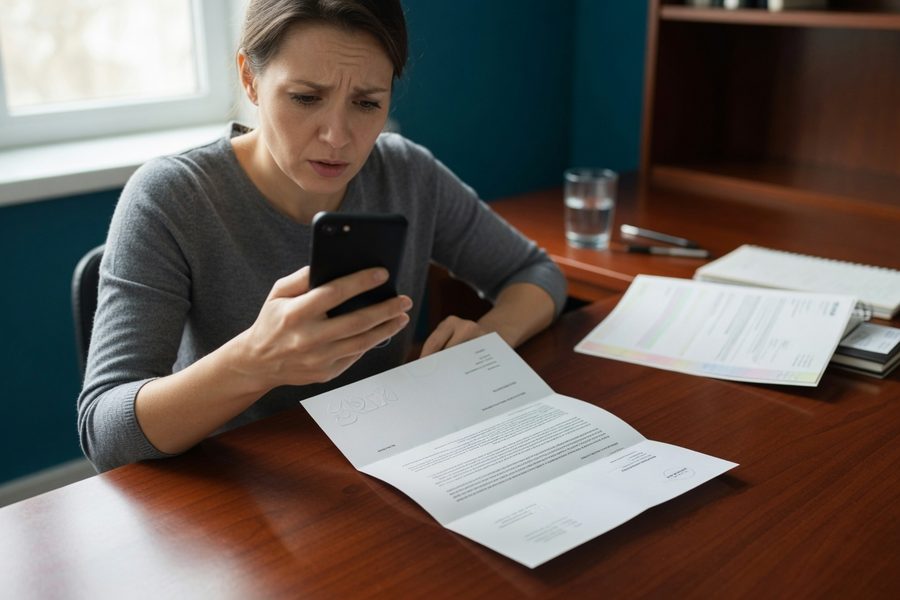 Freelancer on a call explaining invoice factoring to a client