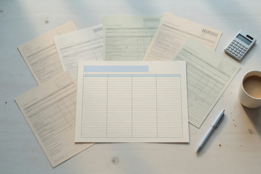 Person filling out a DBA form on a laptop