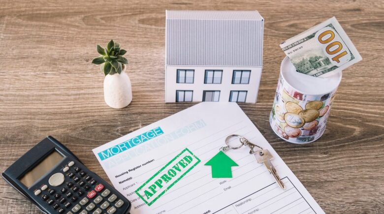 Landlord reviewing rental property tax deductions and depreciation documents at desk