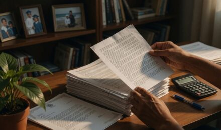 Parent reviewing college savings options including 529 plans and investment accounts at home