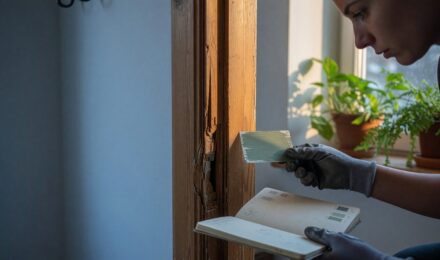 Homeowner reviewing home maintenance budget and repair estimates