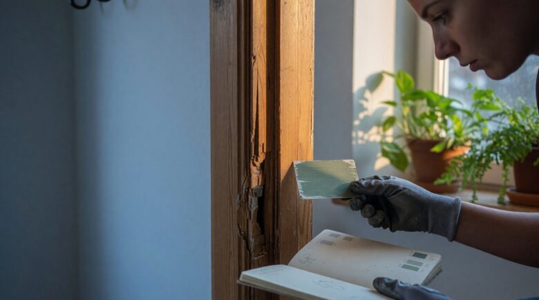 Homeowner reviewing home maintenance budget and repair estimates