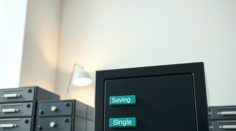A visual comparison of single vs multiple savings accounts with emphasis on growth and organization