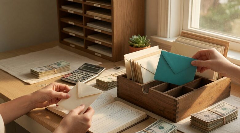 Person tracking monthly savings goals for large irregular expenses using sinking funds method
