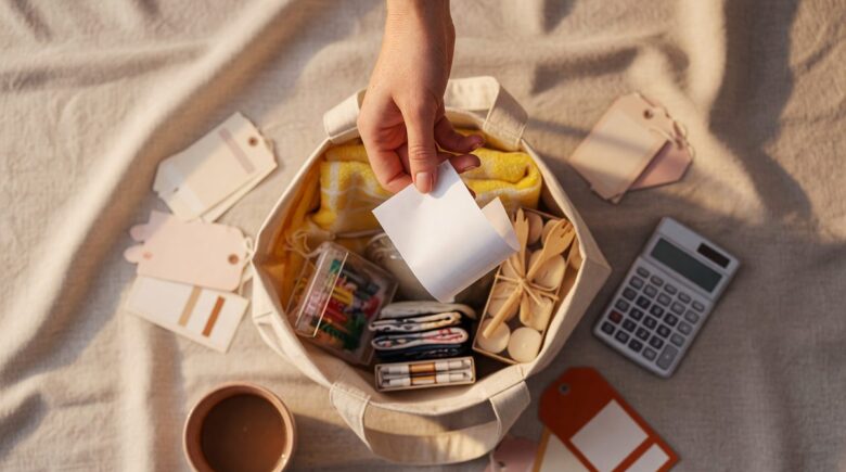 Person reviewing budget and financial statements at a desk