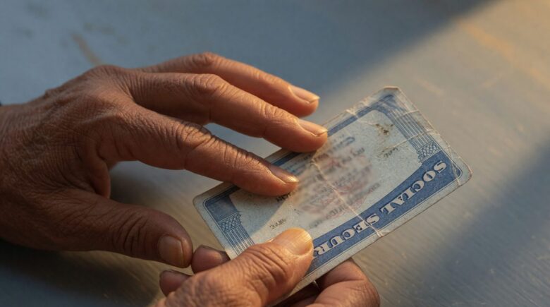 Older adult on phone call with warning symbol, illustrating common Social Security imposter scams